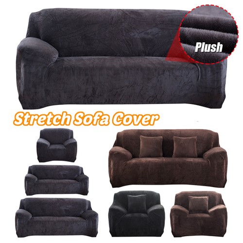 Stretch plush thick sofa - plush,