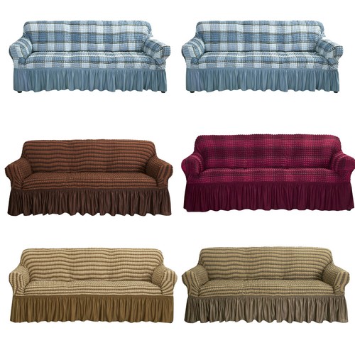 Stretch seersucker sofa - stretch,