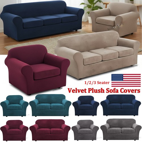 Velvet plush sofa covers - velvet,