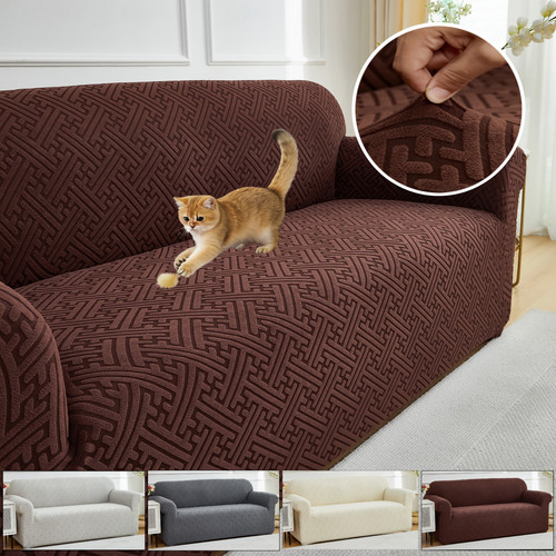 Thick stretch jacquard sofa - jacquard,