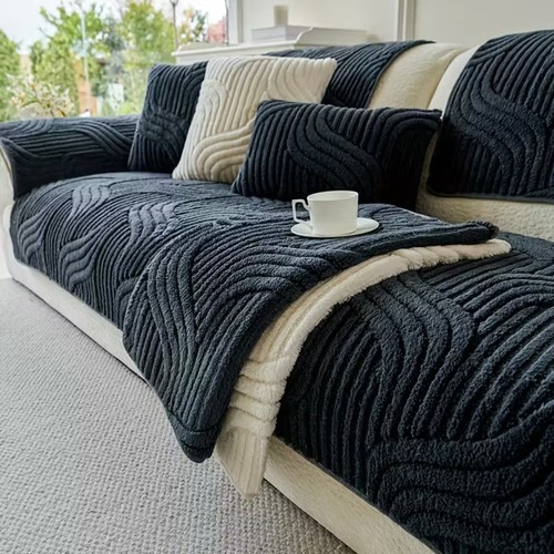Faux fur plush sofa - plush,