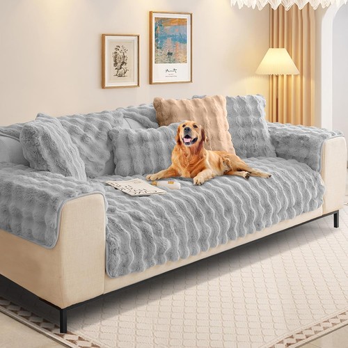 Soft fluffy fur sofa - fur, covers