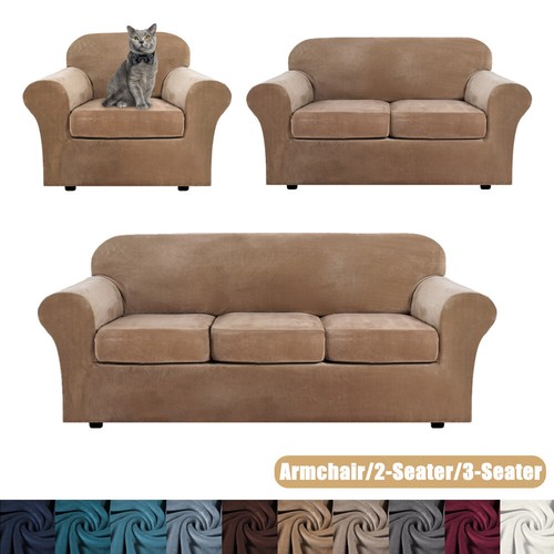 Stretch velvet plush slipcover - stretch,